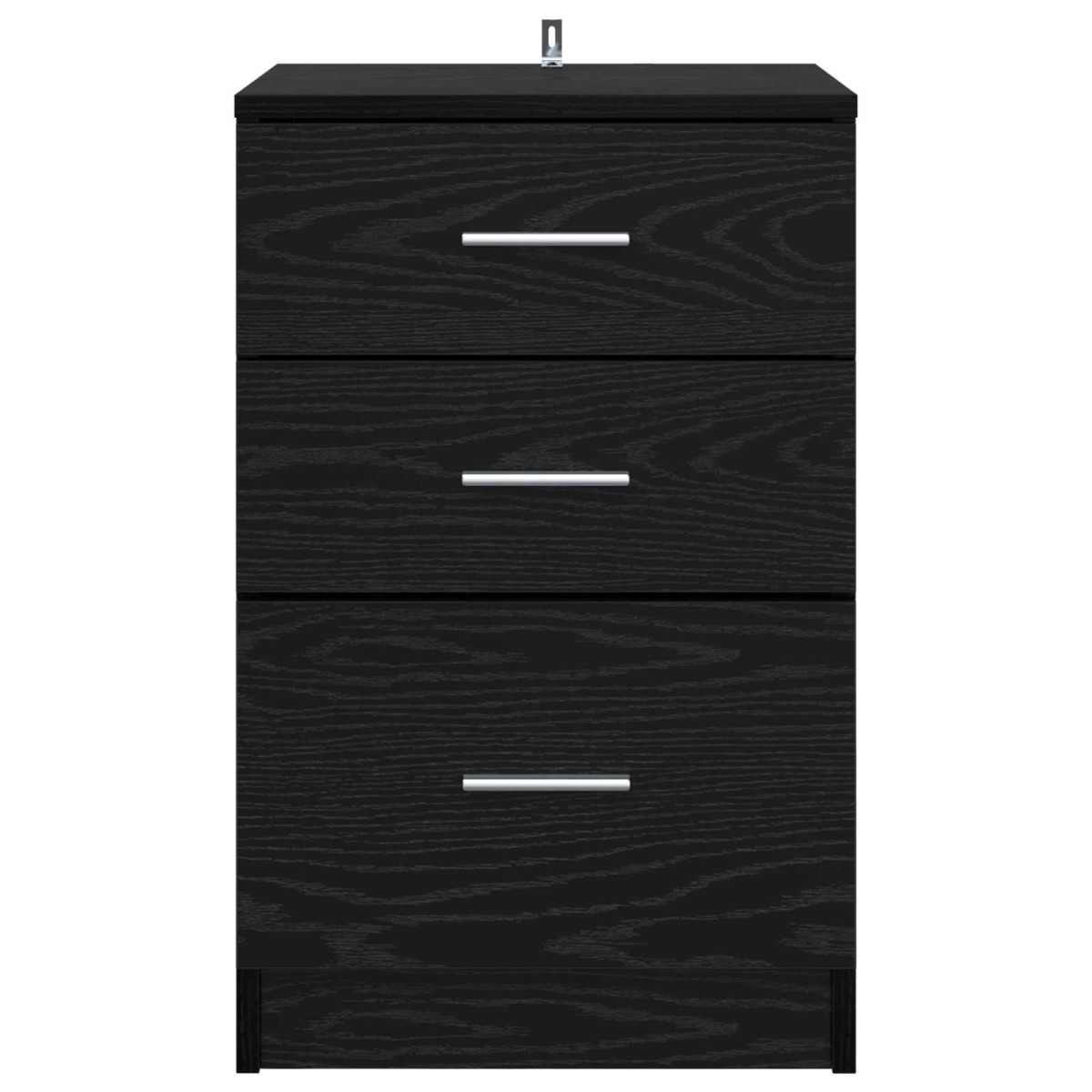 vidaXL Κομοδίνο Μαύρη Οξυά 40 x 40 x 63 εκ. Επεξεργασμένο Ξύλο