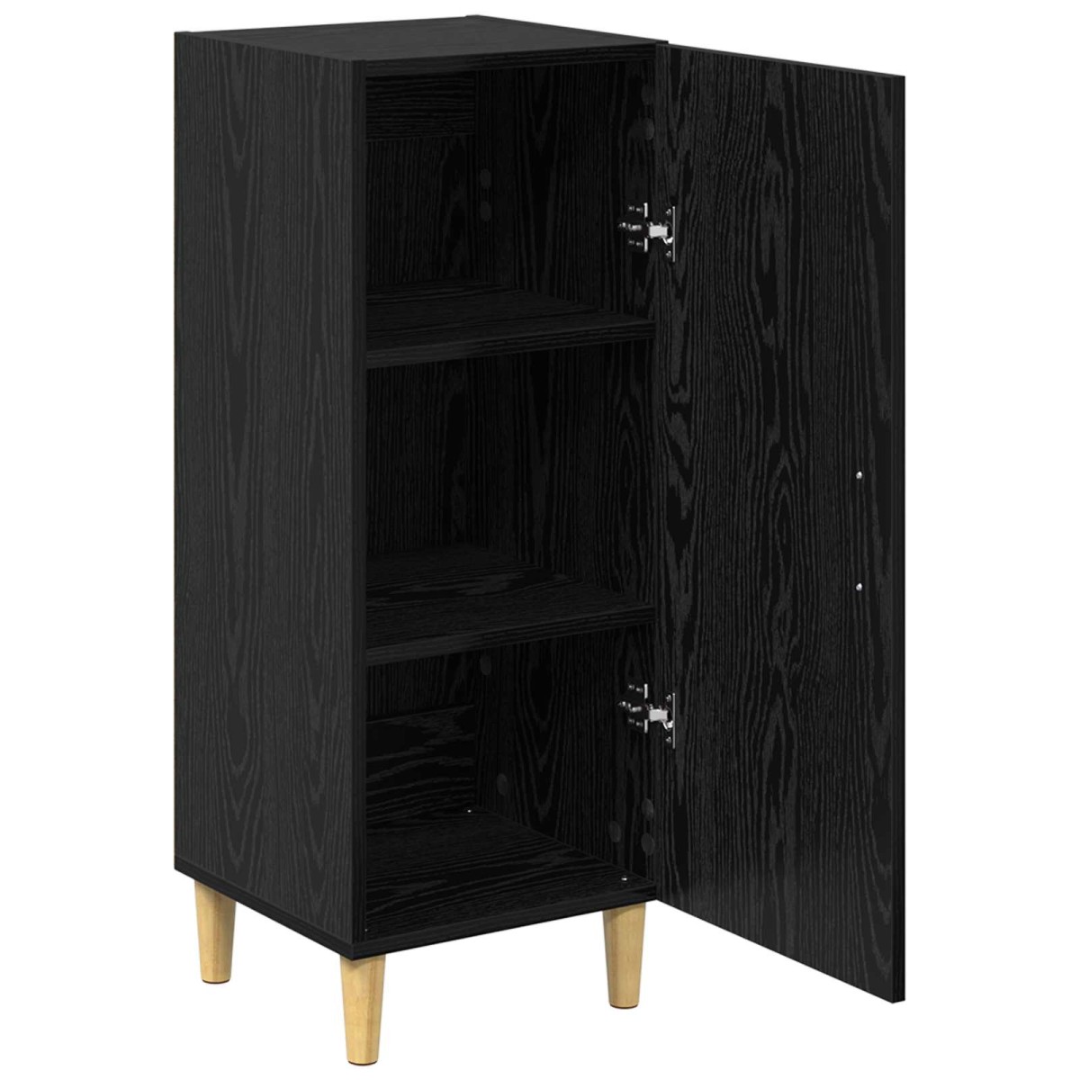 vidaXL Πλαϊνό γραφείο Μαύρη Οξυά 34,5 x 34 x 90 εκ. Επεξεργασμένο Ξύλο