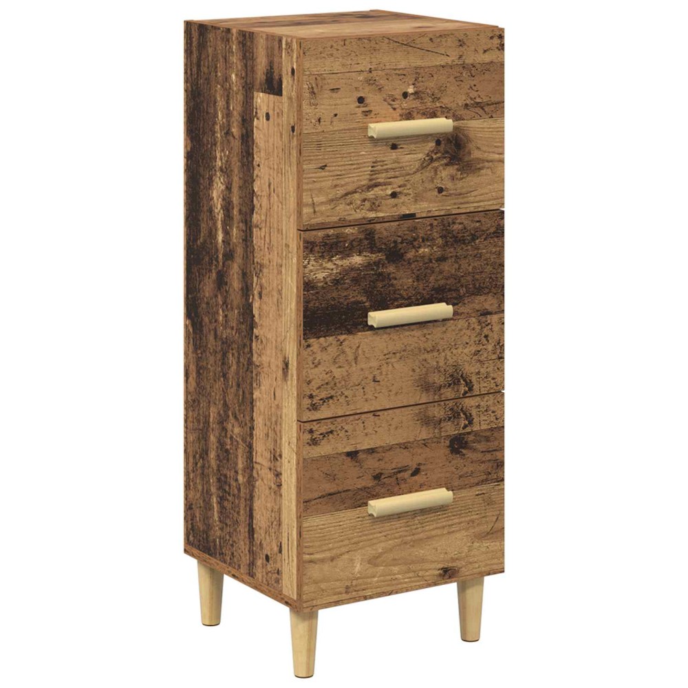 vidaXL Πλαϊνό γραφείο Παλαιό ξύλο 34,5 x 34 x 90 εκ.