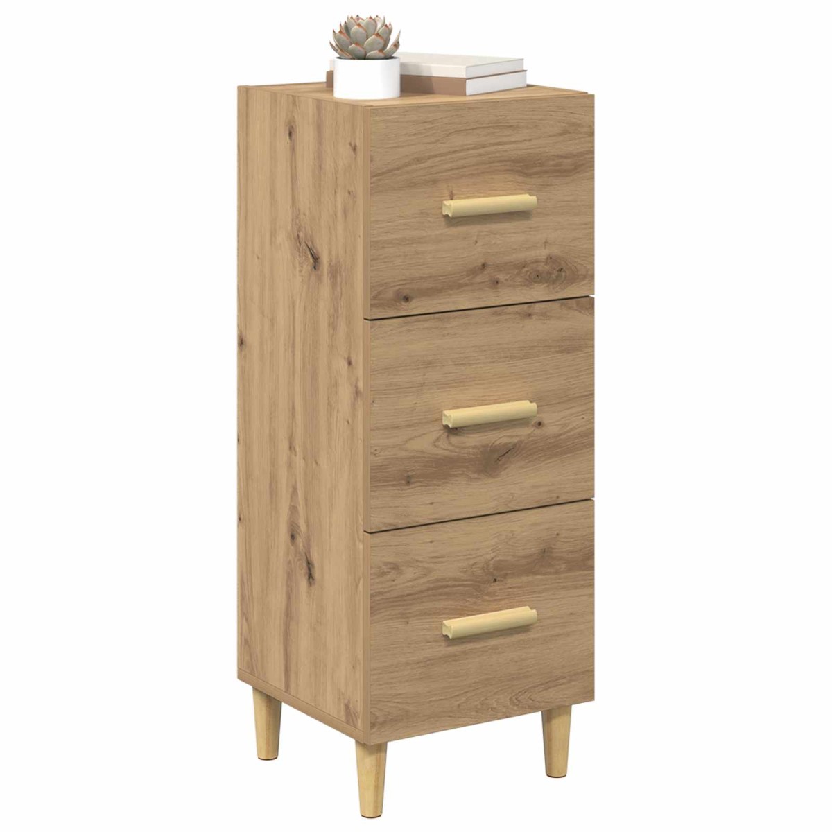 vidaXL Πλαϊνό γραφείο artisan δρυς 34,5 x 34 x 90 εκ.