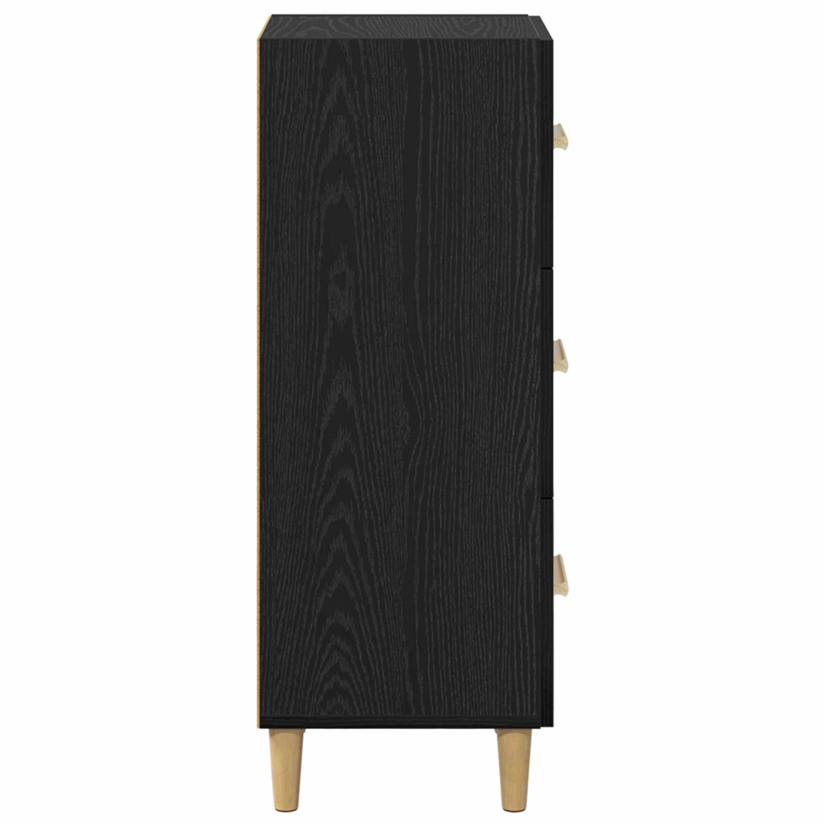 vidaXL Πλαϊνό γραφείο Μαύρη δρυς 34,5 x 34 x 90 εκ. Επεξεργασμένο Ξύλο