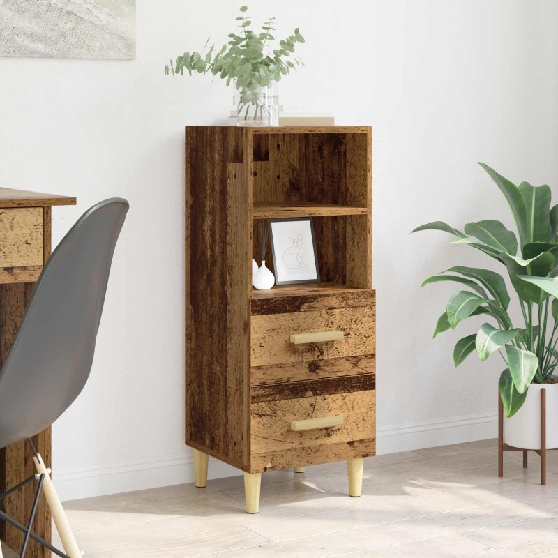 vidaXL Πλαϊνό γραφείο Παλαιό ξύλο 34 x 34.5 x 90 εκ Επεξεργασμένο Ξύλο