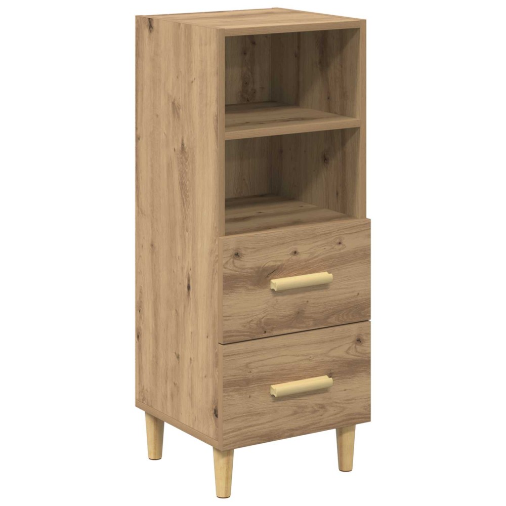 vidaXL Πλαϊνό γραφείο artisan δρυς 34 x 34.5 x 90 εκ