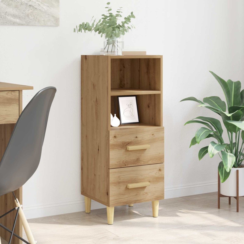 vidaXL Πλαϊνό γραφείο artisan δρυς 34 x 34.5 x 90 εκ