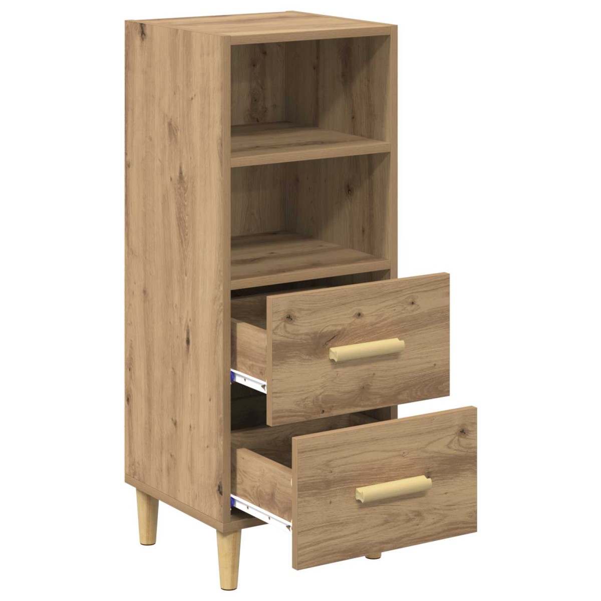 vidaXL Πλαϊνό γραφείο artisan δρυς 34 x 34.5 x 90 εκ