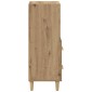 vidaXL Πλαϊνό γραφείο artisan δρυς 34 x 34.5 x 90 εκ