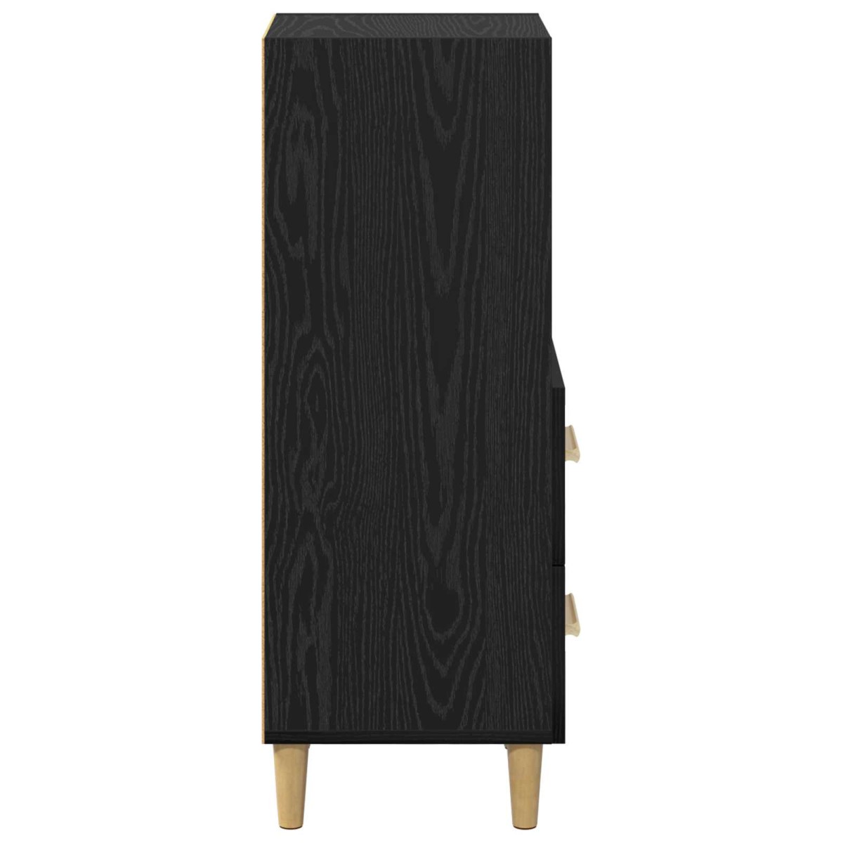 vidaXL Πλαϊνό γραφείο Μαύρη δρυς 34 x 34.5 x 90 εκ Επεξεργασμένο Ξύλο