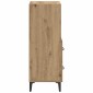 vidaXL Πλαϊνό γραφείο artisan δρυς 34 x 34.5 x 90 εκ