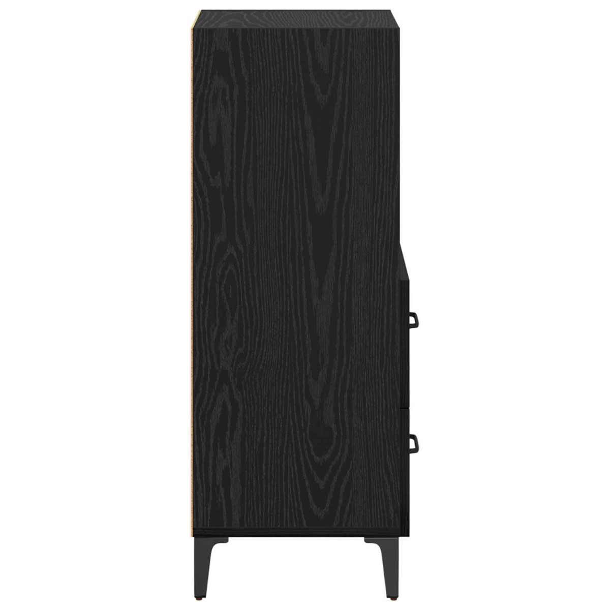 vidaXL Πλαϊνό γραφείο Μαύρη δρυς 34 x 34.5 x 90 εκ Επεξεργασμένο Ξύλο