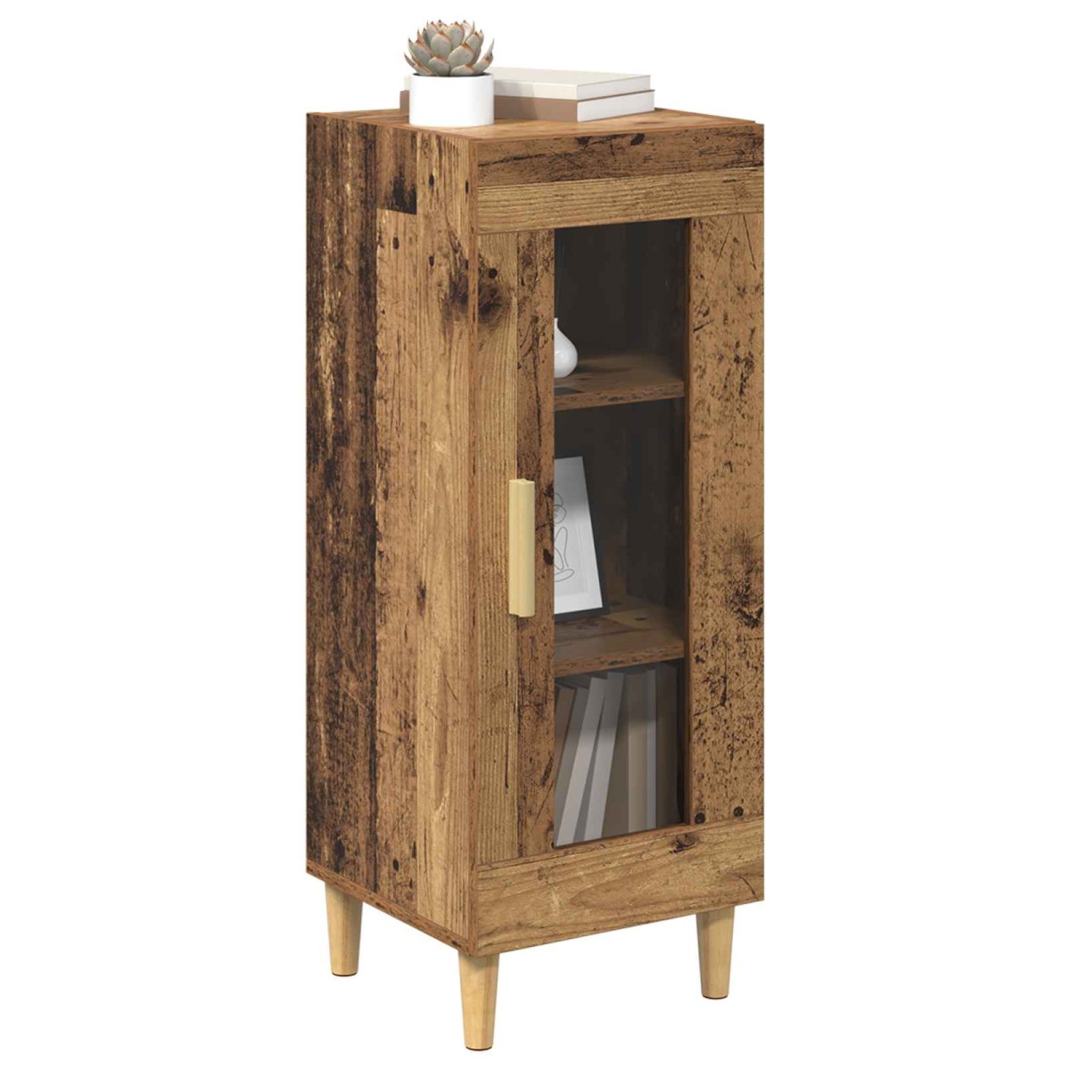 vidaXL Πλαϊνό γραφείο Παλιό ξύλο 34.5 x 32.5 x 90 εκ.