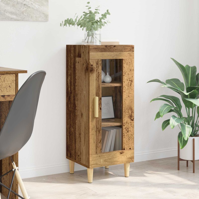 vidaXL Πλαϊνό γραφείο Παλιό ξύλο 34.5 x 32.5 x 90 εκ.