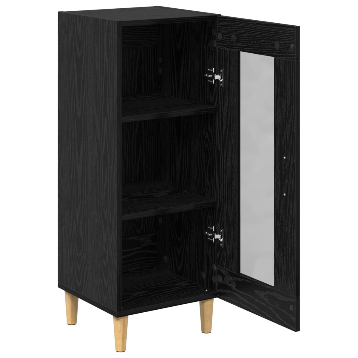 vidaXL Πλαϊνό γραφείο Μαύρη Οξυά 34.5 x 32.5 x 90 εκ.