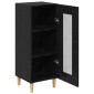 vidaXL Πλαϊνό γραφείο Μαύρη Οξυά 34.5 x 32.5 x 90 εκ.