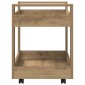 vidaXL Τροχήλατο Γραφείο Artisan Oak 60 x 45 x 60 εκ