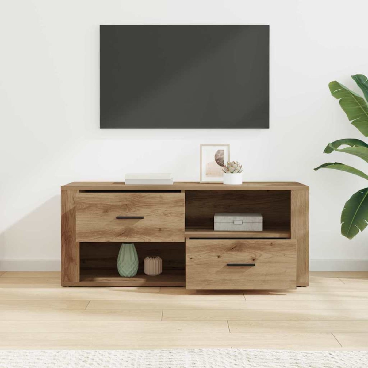 vidaXL Ντουλάπι TV 100 x 35 x 40 εκ Artisan Oak Επεξεργασμένο Ξύλο