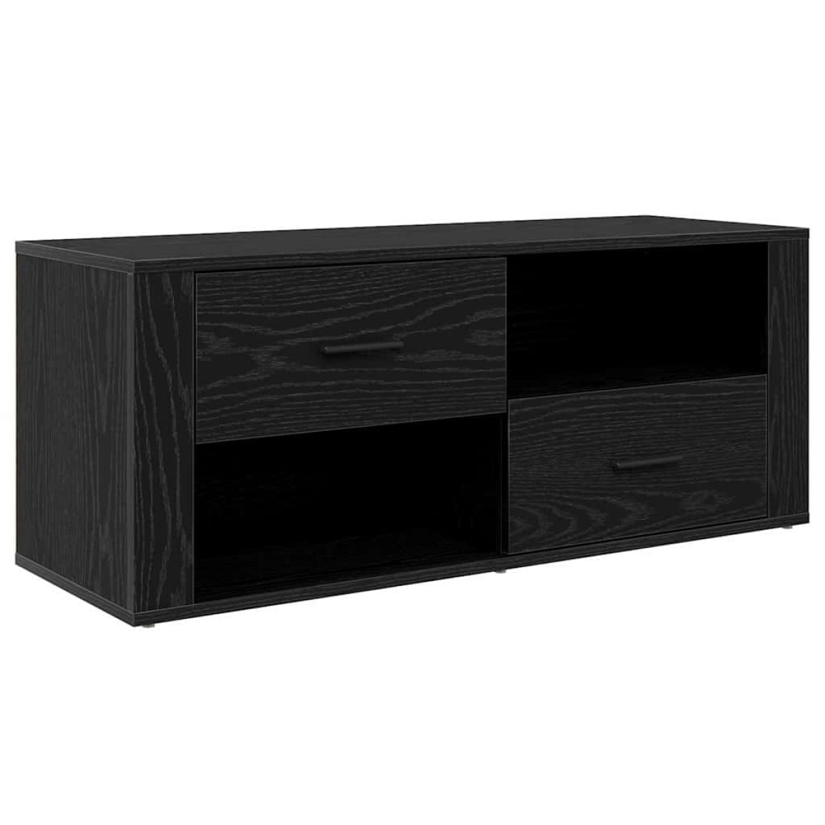vidaXL Ντουλάπι TV 100 x 35 x 40 εκ Μαύρη Οξυά Επεξεργασμένο Ξύλο