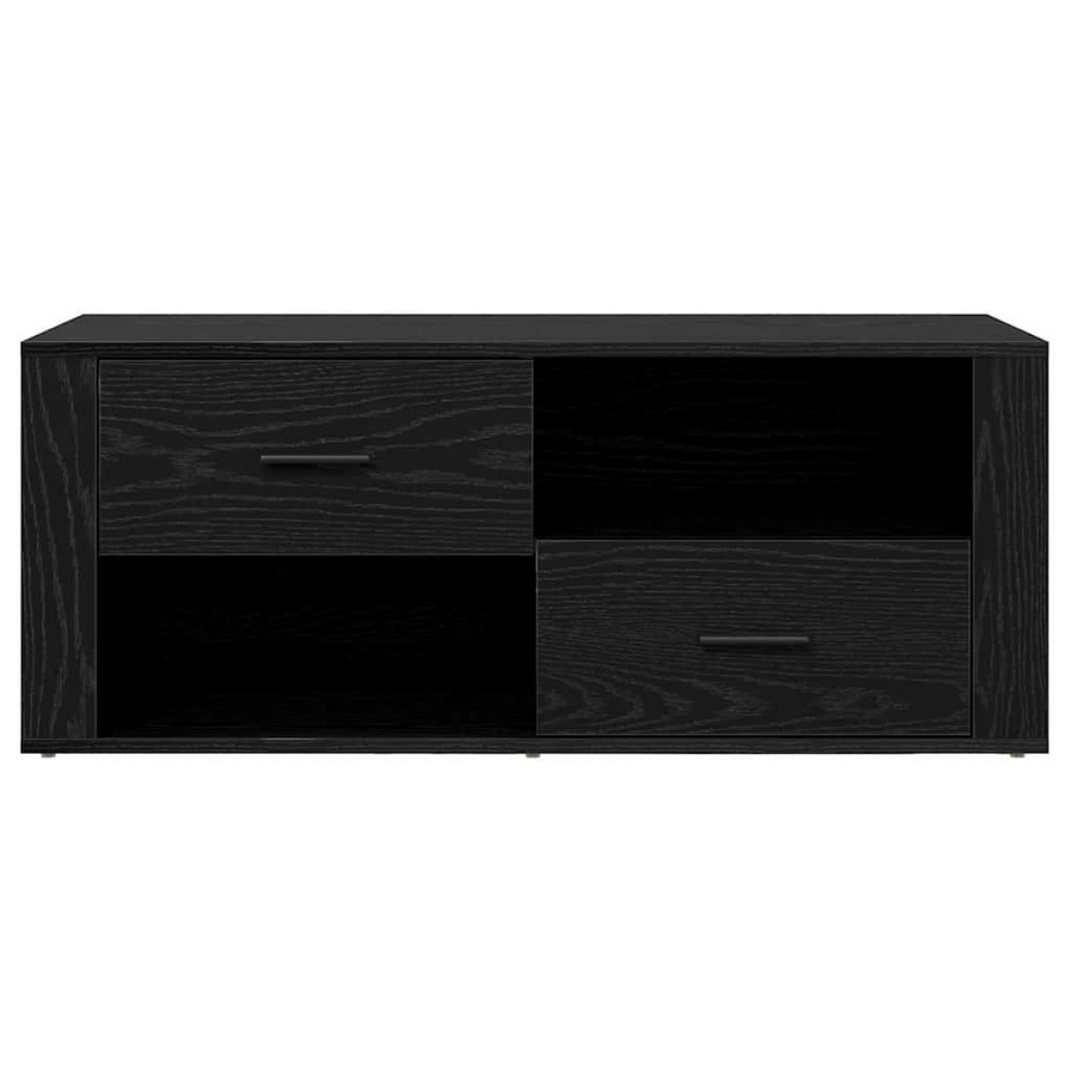 vidaXL Ντουλάπι TV 100 x 35 x 40 εκ Μαύρη Οξυά Επεξεργασμένο Ξύλο