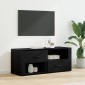 vidaXL Ντουλάπι TV 100 x 35 x 40 εκ Μαύρη Οξυά Επεξεργασμένο Ξύλο