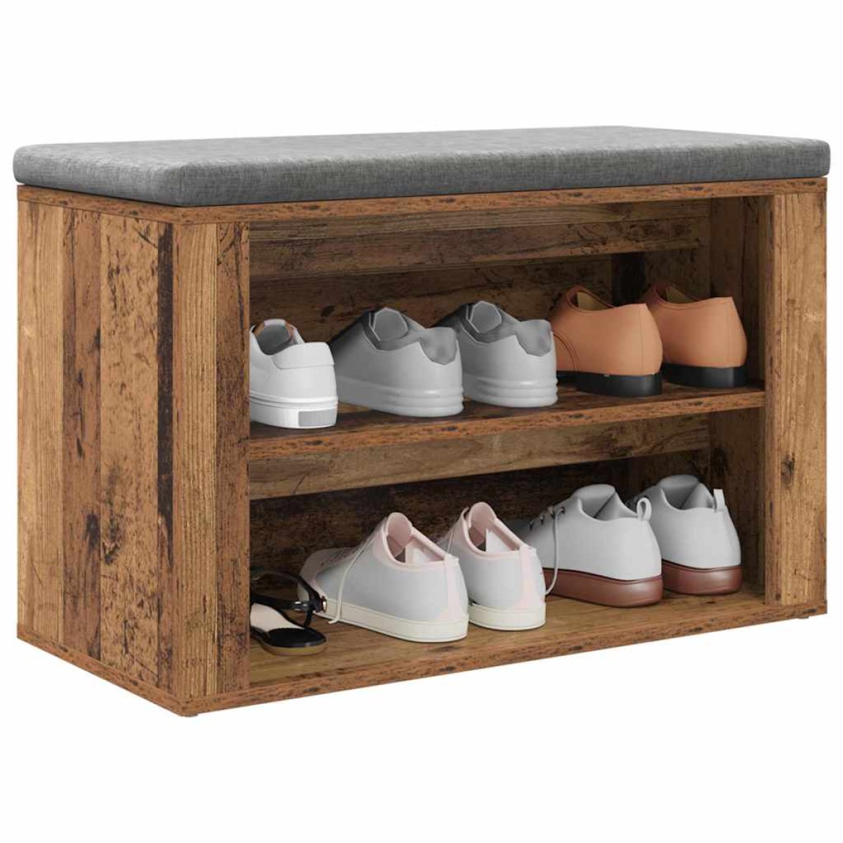 vidaXL Ράφι Παπουτσιών 75 x 35 x 45 εκ. Επεξεργασμένο Ξύλο Παλαιό ξύλο