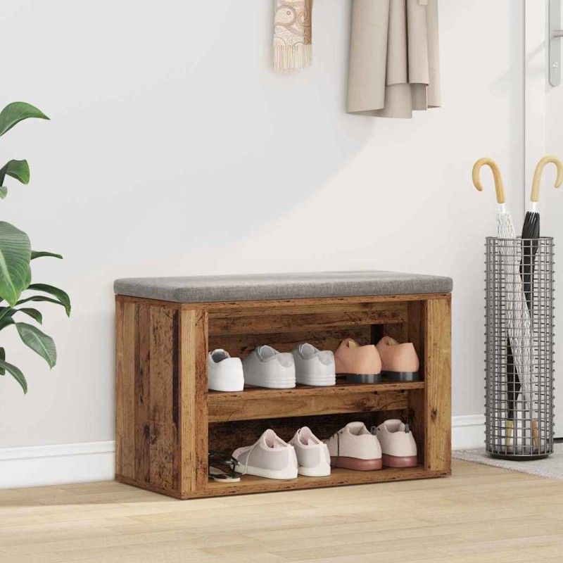 vidaXL Ράφι Παπουτσιών 75 x 35 x 45 εκ. Επεξεργασμένο Ξύλο Παλαιό ξύλο