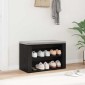 vidaXL Ράφι Παπουτσιών 75 x 35 x 45 εκ. Επεξεργασμένο Ξύλο Μαύρη δρυς
