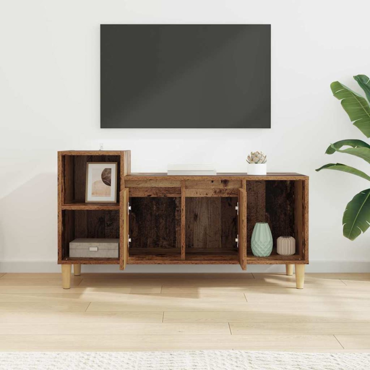 vidaXL Ντουλάπι TV 100 x 35 x 55 εκ Παλιό Ξύλο Επεξεργασμένο Ξύλο
