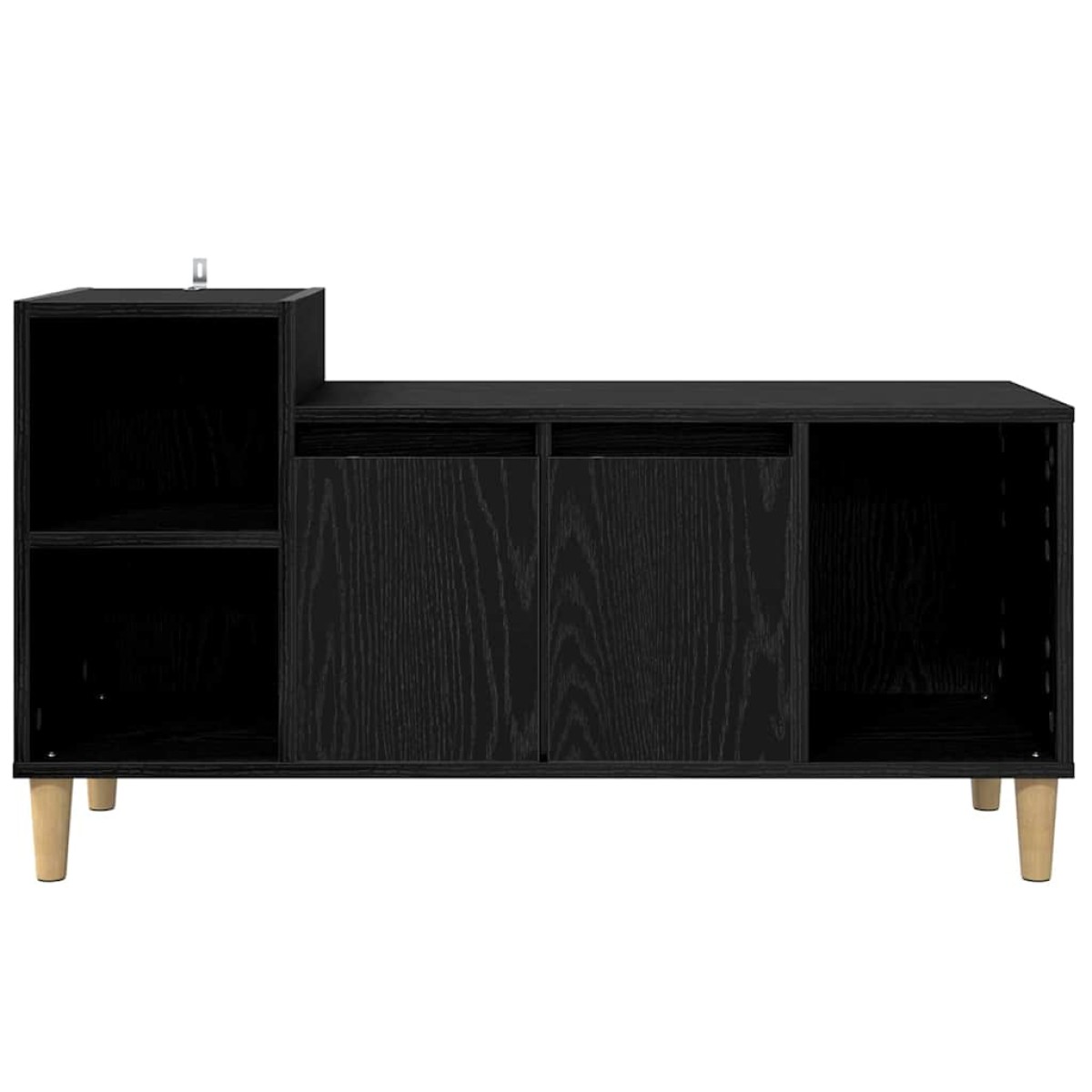 vidaXL Ντουλάπι TV 100 x 35 x 55 εκ Μαύρη Οξυά Επεξεργασμένο Ξύλο