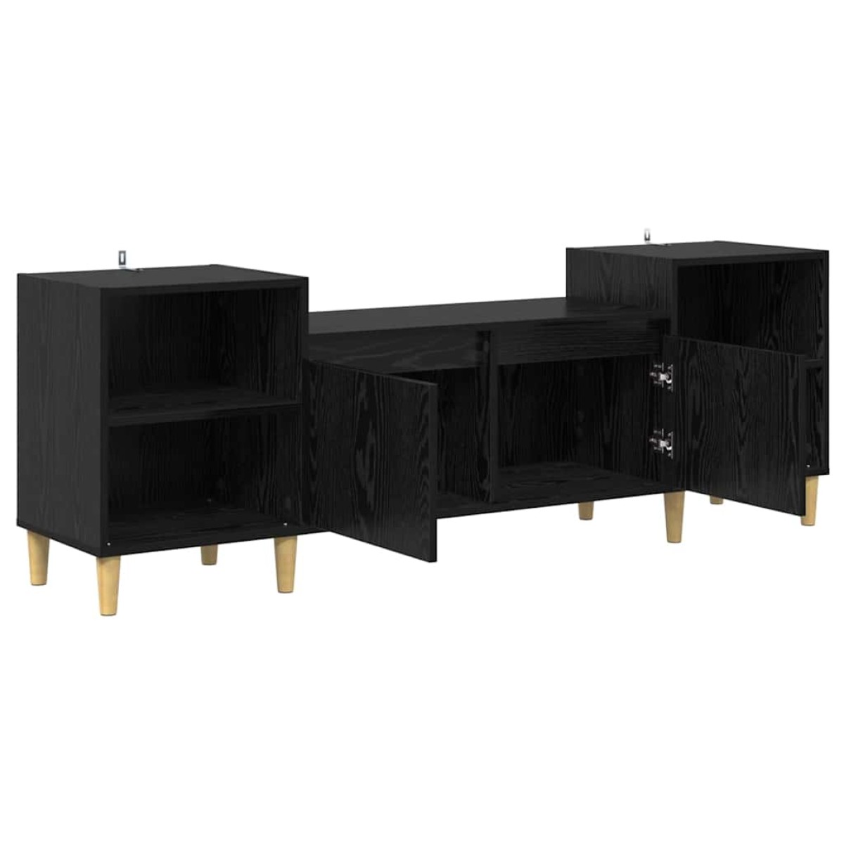 vidaXL Ντουλάπι TV 160 x 35 x 55 εκ. Μαύρη Οξυά Επεξεργασμένο Ξύλο
