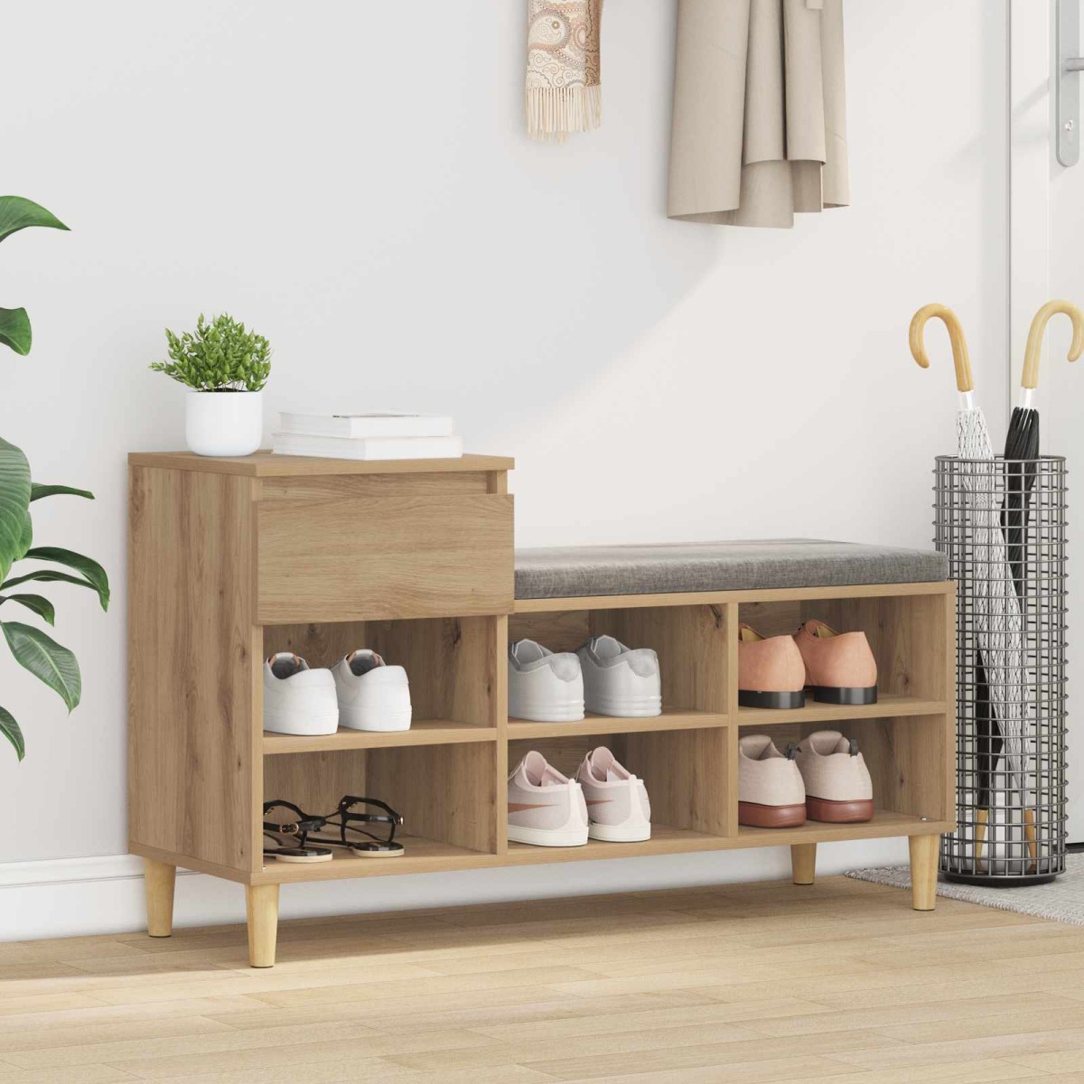 vidaXL Ντουλάπα Παπουτσιών 102 x 36 x 60 εκ. Επεξεργασμένο Ξύλο