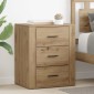 vidaXL Κομοδίνο Artisan Oak 35 x 50 x 60 εκ Επεξεργασμένο Ξύλο