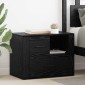 vidaXL Κομοδίνο Μαύρη Οξυά 35 x 60 x 50 εκ. Επεξεργασμένο Ξύλο