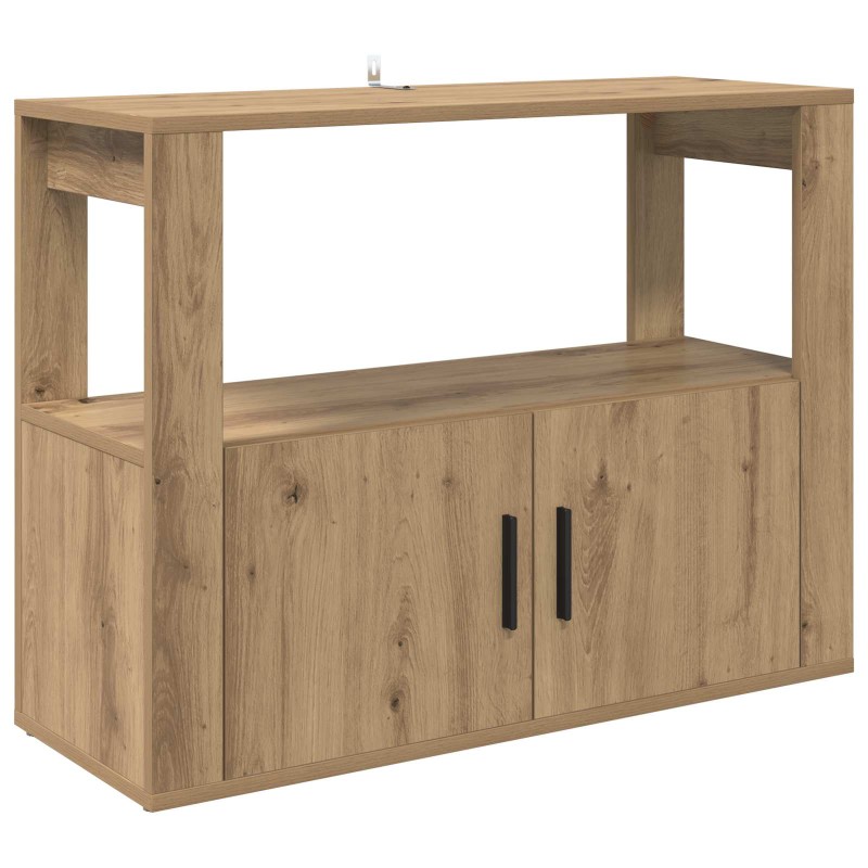 vidaXL Πλαϊνό γραφείο artisan δρυς 80 x 30 x 60 cm Επεξεργασμένο Ξύλο
