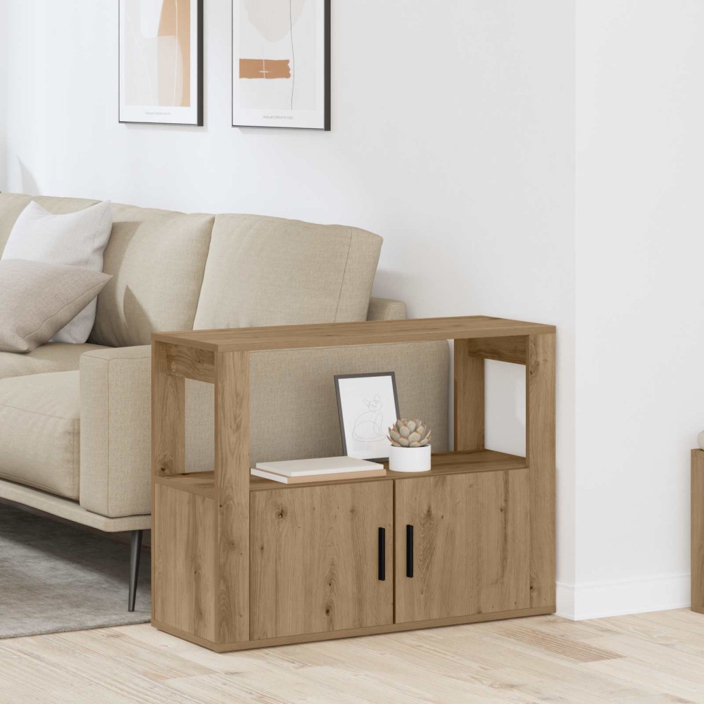 vidaXL Πλαϊνό γραφείο artisan δρυς 80 x 30 x 60 cm Επεξεργασμένο Ξύλο