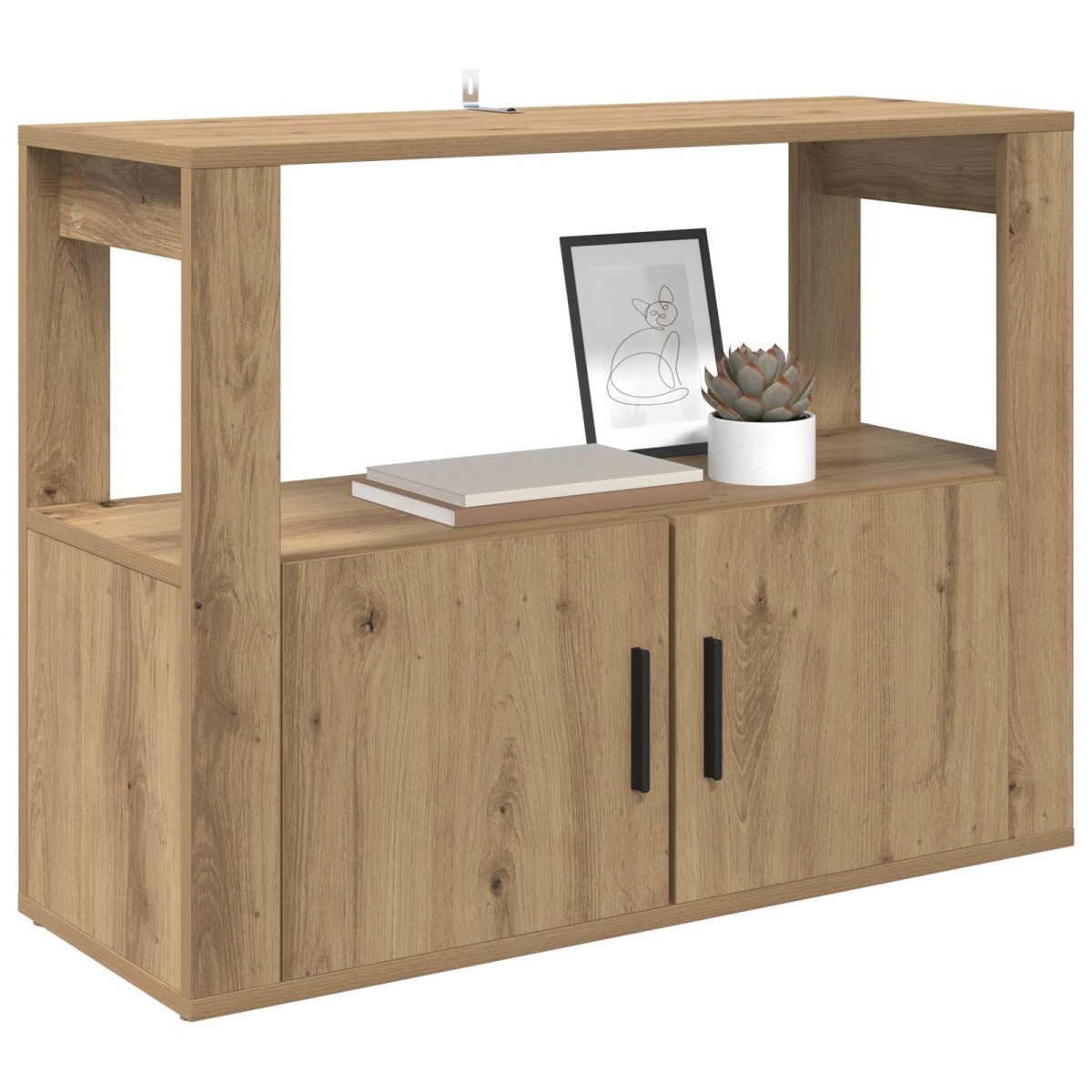 vidaXL Πλαϊνό γραφείο artisan δρυς 80 x 30 x 60 cm Επεξεργασμένο Ξύλο