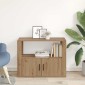 vidaXL Πλαϊνό γραφείο artisan δρυς 80 x 30 x 60 cm Επεξεργασμένο Ξύλο