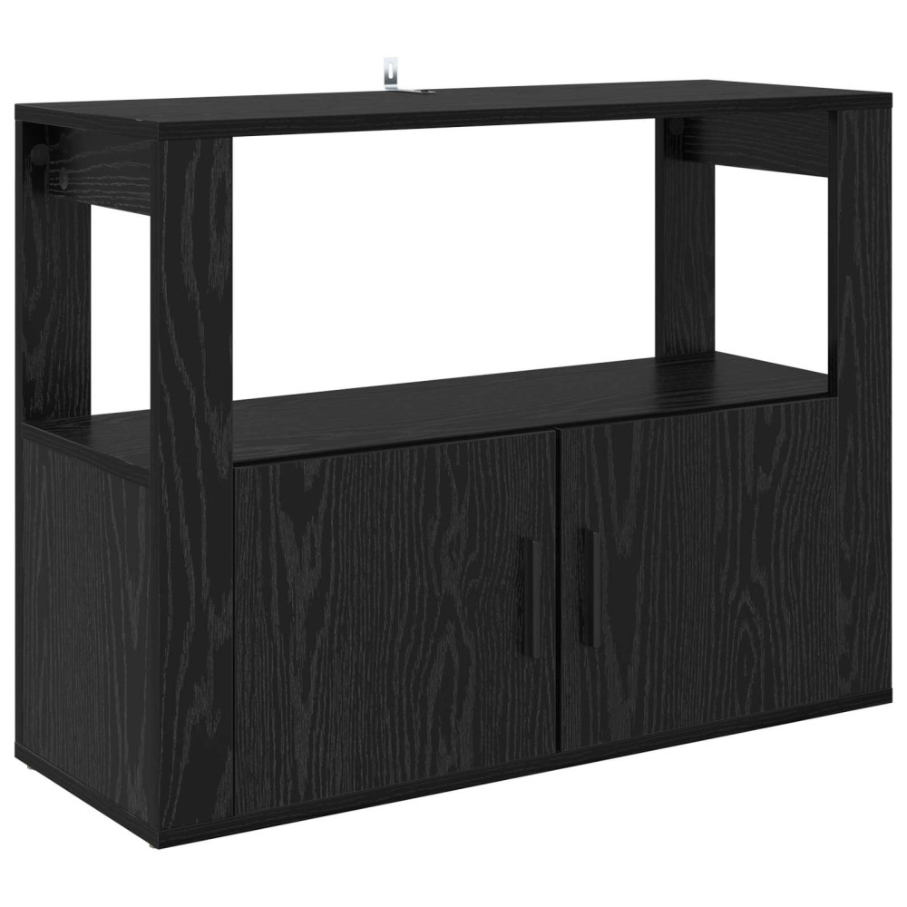 vidaXL Πλαϊνό γραφείο Μαύρη δρυς 80 x 30 x 60 cm Επεξεργασμένο Ξύλο