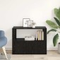 vidaXL Πλαϊνό γραφείο Μαύρη δρυς 80 x 30 x 60 cm Επεξεργασμένο Ξύλο