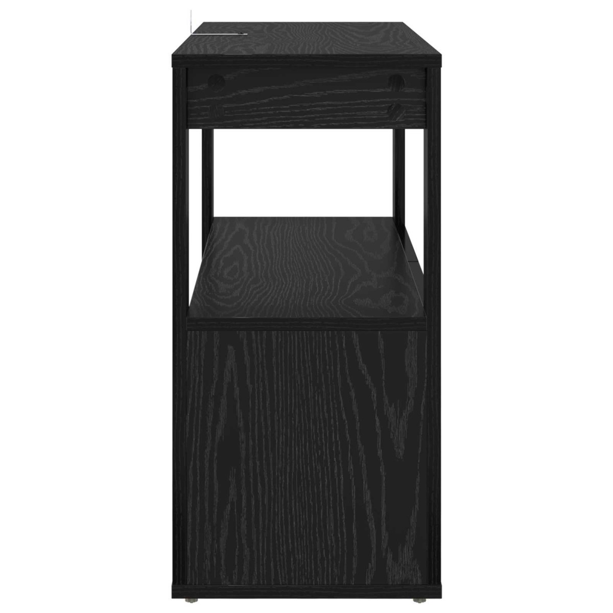 vidaXL Πλαϊνό γραφείο Μαύρη δρυς 80 x 30 x 60 cm Επεξεργασμένο Ξύλο