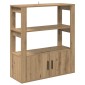 vidaXL Πλαϊνό γραφείο artisan δρυς 30 x 80 x 90 εκ Επεξεργασμένο Ξύλο