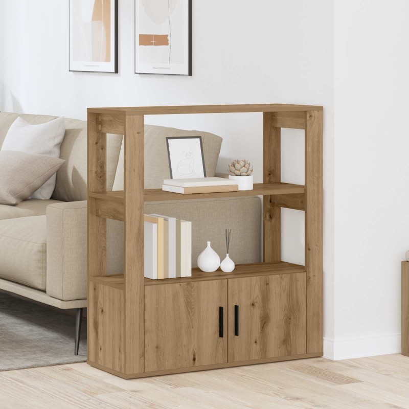 vidaXL Πλαϊνό γραφείο artisan δρυς 30 x 80 x 90 εκ Επεξεργασμένο Ξύλο