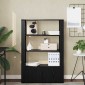 vidaXL Πλαϊνό γραφείο Μαύρη δρυς 30 x 80 x 119.5 εκ Επεξεργασμένο Ξύλο