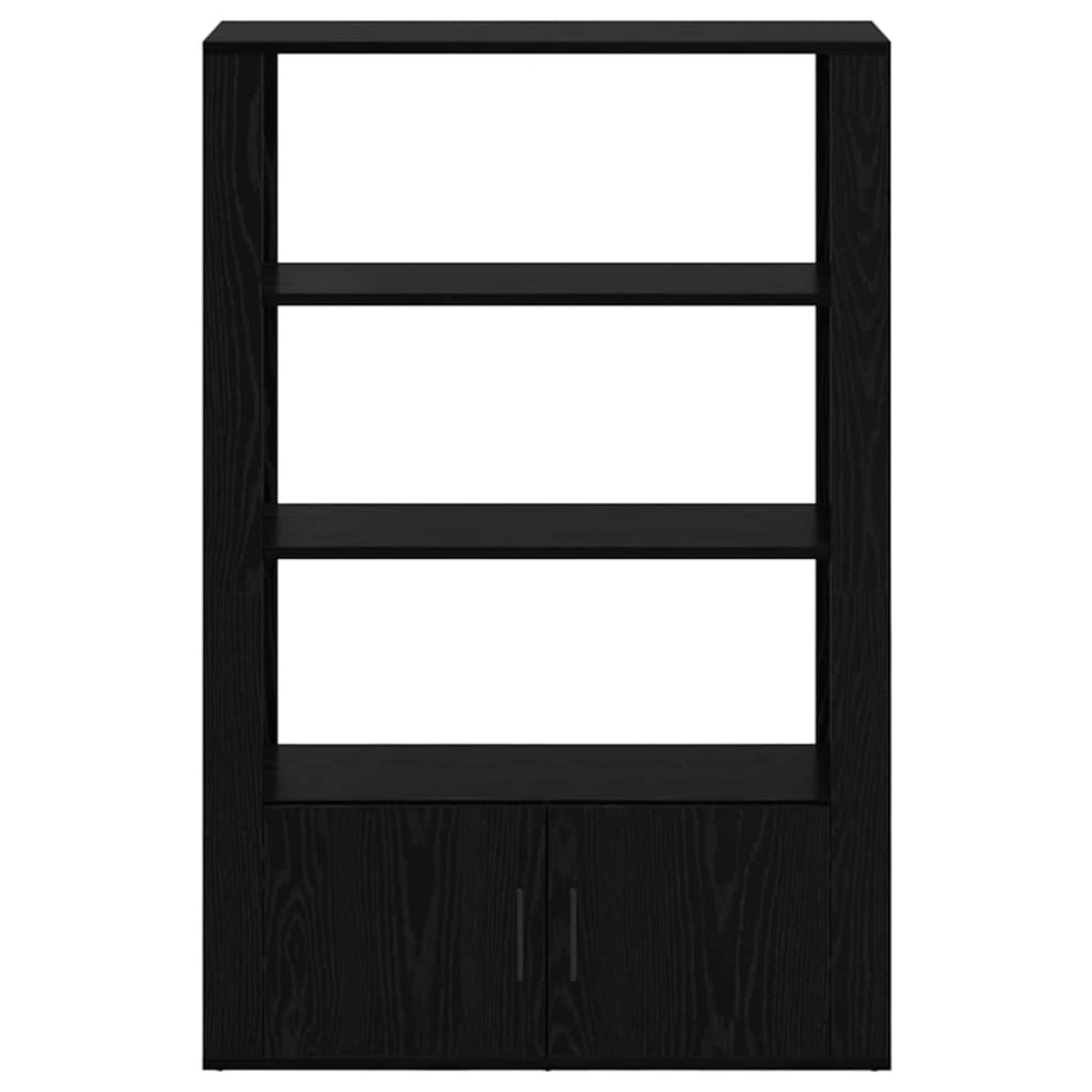 vidaXL Πλαϊνό γραφείο Μαύρη δρυς 30 x 80 x 119.5 εκ Επεξεργασμένο Ξύλο