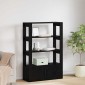 vidaXL Πλαϊνό γραφείο Μαύρη δρυς 30 x 80 x 119.5 εκ Επεξεργασμένο Ξύλο