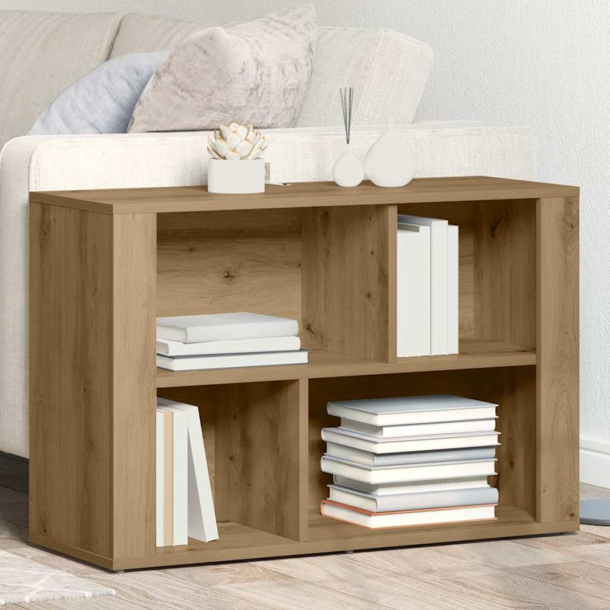 vidaXL Πλαϊνό γραφείο Artisan Oak 80 x 30 x 53 εκ. Επεξεργασμένο Ξύλο