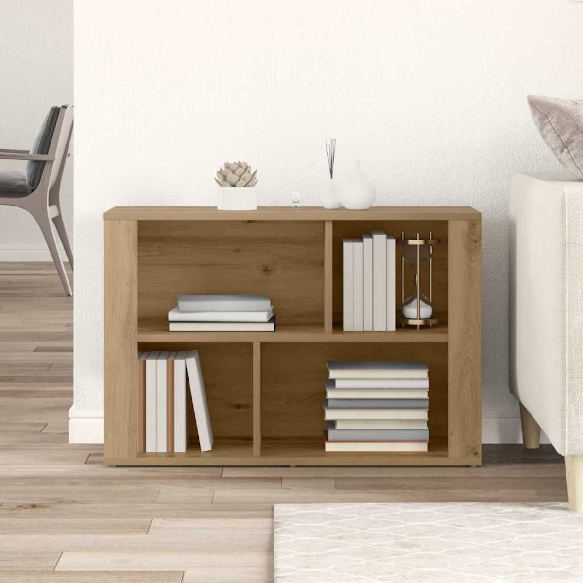 vidaXL Πλαϊνό γραφείο Artisan Oak 80 x 30 x 53 εκ. Επεξεργασμένο Ξύλο