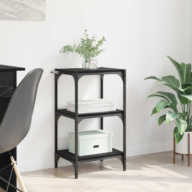 vidaXL Βιβλιοθήκη Μαύρη δρυς 40 x 33 x 70,5 εκ.