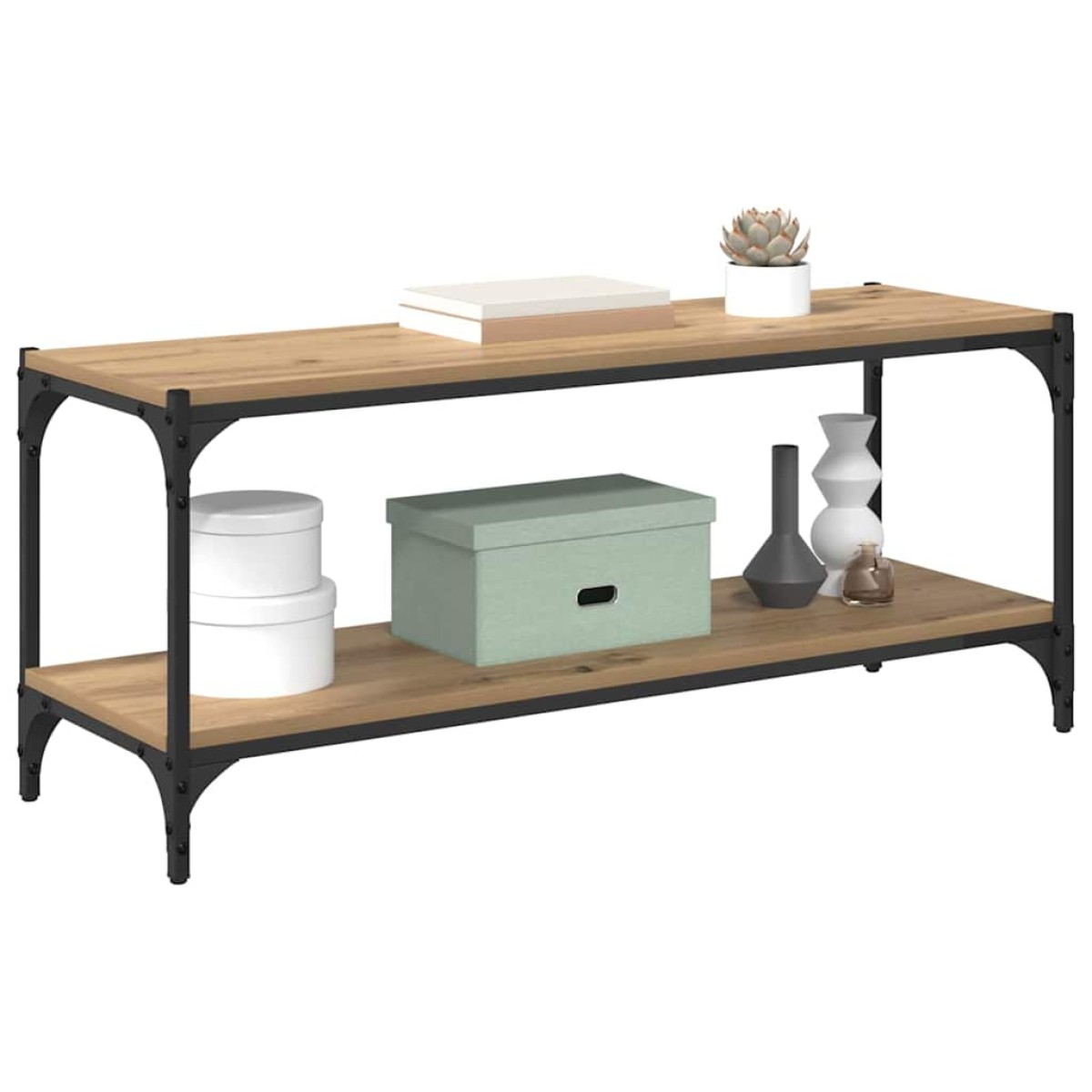 vidaXL Ντουλάπι TV 2 επιπέδων 100x33x41εκ. Artisan Oak