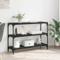 vidaXL Βιβλιοθήκη Μαύρη δρυς 100 x 33 x 70,5 εκ.