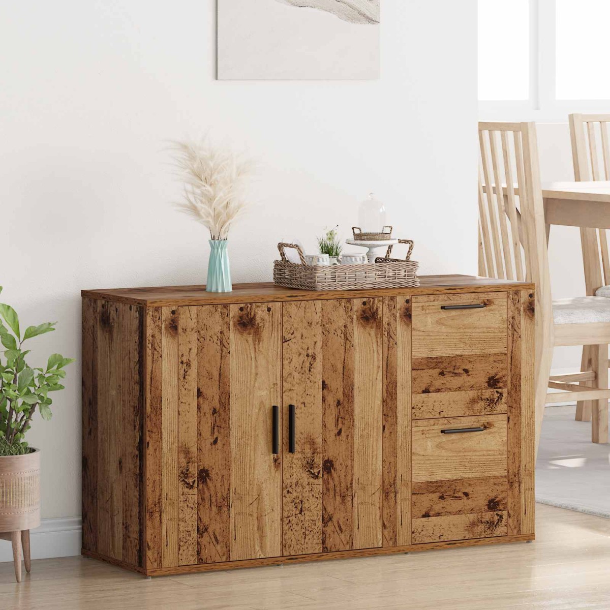 vidaXL Πλαϊνό γραφείο Παλιό ξύλο 100 x 33 x 59.5 εκ.
