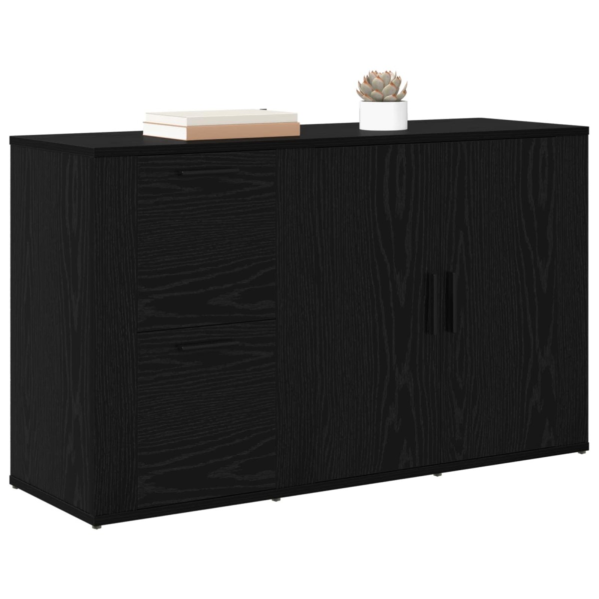 vidaXL Πλαϊνό γραφείο Μαύρη Οξυά 100 x 33 x 59.5 εκ.